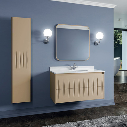 Тумба с раковиной Tibet Picco CG 105 бежевая (40 цветов)