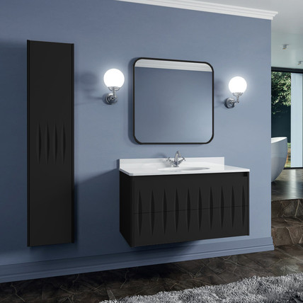 Тумба с раковиной Tibet Picco CG 105 чёрная (40 цветов)