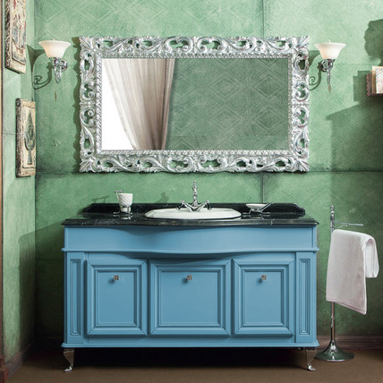 Тумба с раковиной Fresco CG 150 голубая (40 цветов)