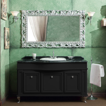 Тумба с раковиной Fresco CG 150 чёрная (40 цветов)