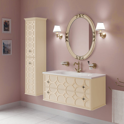 Тумба с раковиной Caprice-2 CG 100 бежевая (40 цветов)