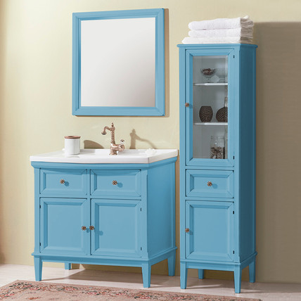 Тумба с раковиной Jardin CG 90 голубая (40 цветов)