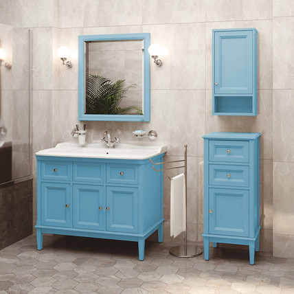 Тумба с раковиной Jardin CG 100 голубая (40 цветов)
