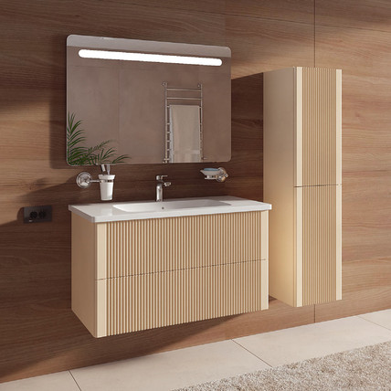 Тумба с раковиной Modo Prima CG 100 бежевая (25 цветов)