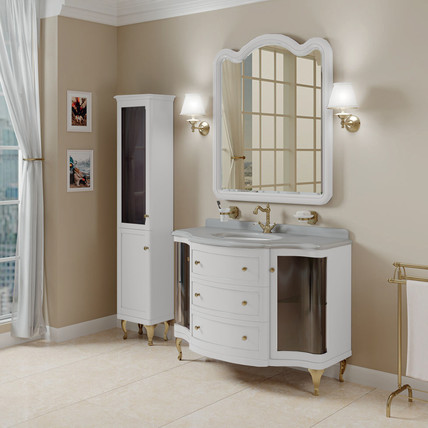 Тумба с раковиной Imperio-1 CG 120 белая (40 цветов)