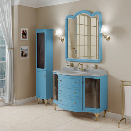 Тумба с раковиной Imperio-1 CG 120 голубая (40 цветов)