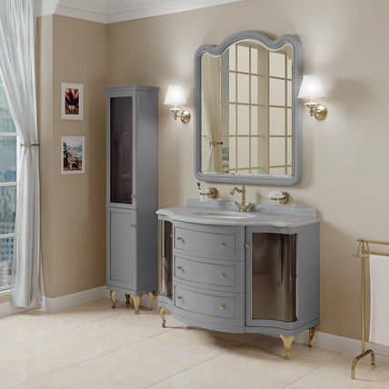 Тумба с раковиной Imperio-1 CG 120 серая (40 цветов)