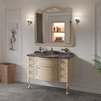 Тумба с раковиной Imperio CG 140 бежевая (40 цветов)