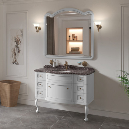 Тумба с раковиной Imperio CG 140 белая (40 цветов)