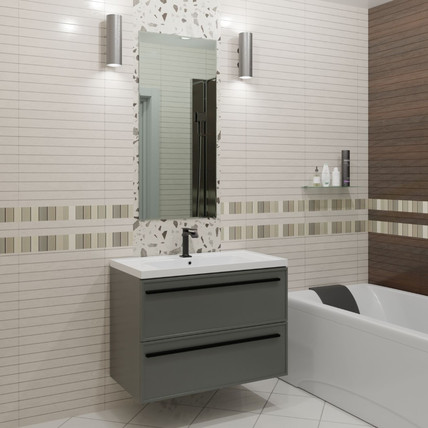 Тумба с раковиной Elba-2 LF 100 графит (3 цвета)