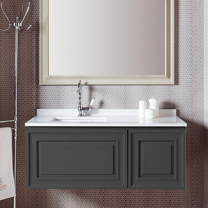 Тумба с раковиной Ponza CG 120 графит (30 цветов)