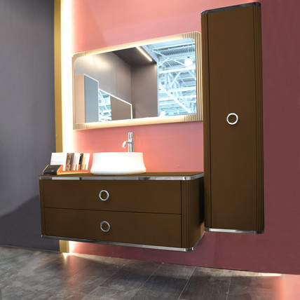 Комплект мебели Ambra 80 DM коричневый/хром (490 цветов)