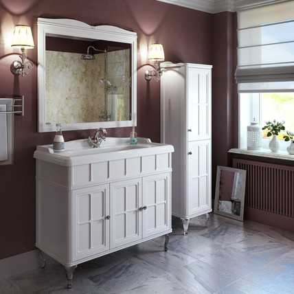 Тумба с раковиной Borgo CG 105 белая (33 цвета)