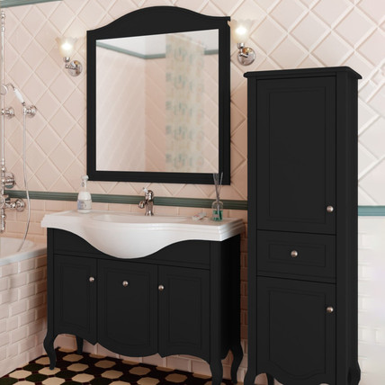 Тумба с раковиной Verona-2 CG 105 чёрная (8 цветов на выбор)