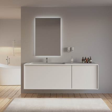 Тумба с раковиной Minimal-2 AR 150 белая (490 цветов)
