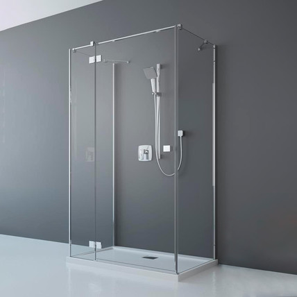 Душевое ограждение распашное Essenza new KDJ+S 110x90 прозрачное/хром
