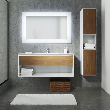 Тумба с раковиной Contour SV 120 натуральное дерево (250 цветов на выбор)