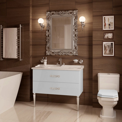 Тумба с раковиной Brighton CG 100 белая (40 цветов)