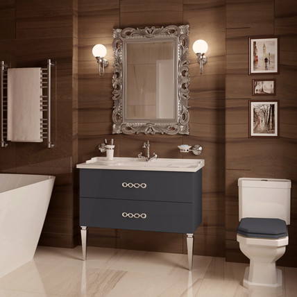 Тумба с раковиной Brighton CG 100 графит (40 цветов)