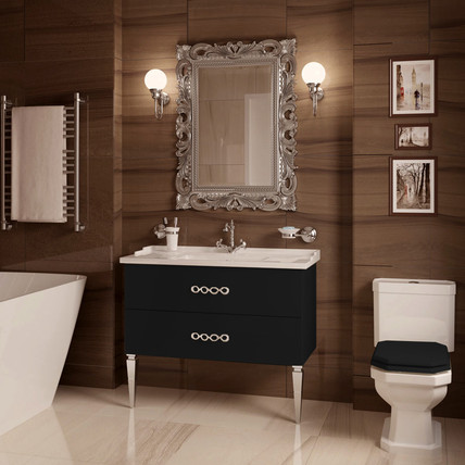 Тумба с раковиной Brighton CG 120 чёрная (40 цветов)