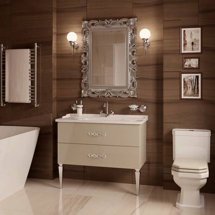 Тумба с раковиной Brighton CG 120 бежевая (40 цветов)