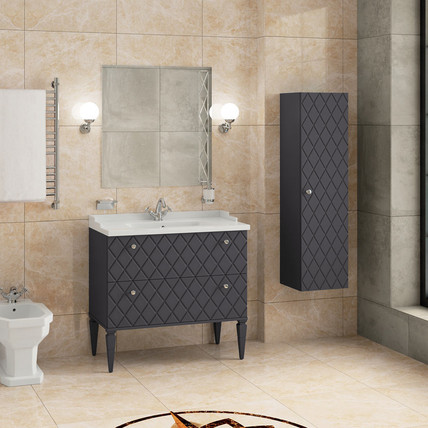 Тумба с раковиной Roma с ящиками CG 120 графит (8 цветов)