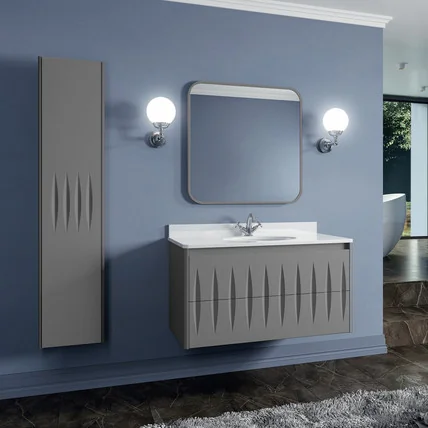 Тумба с раковиной Tibet Picco CG 115 серая (40 цветов)