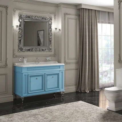 Тумба с раковиной Fresco CG 120 голубая (40 цветов)