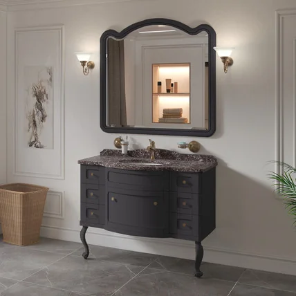 Тумба с раковиной Imperio CG 140 графит (40 цветов)