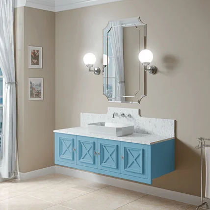 Тумба с раковиной Ischia CG 150 голубая (40 цветов)