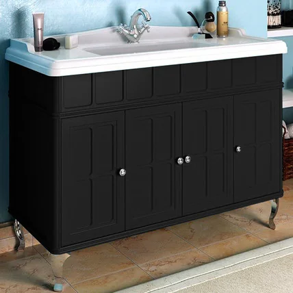 Тумба с раковиной Borgo CG 120 чёрная (33 цвета)