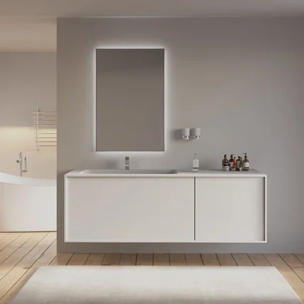 Тумба с раковиной Minimal-2 AR 140 белая (490 цветов)